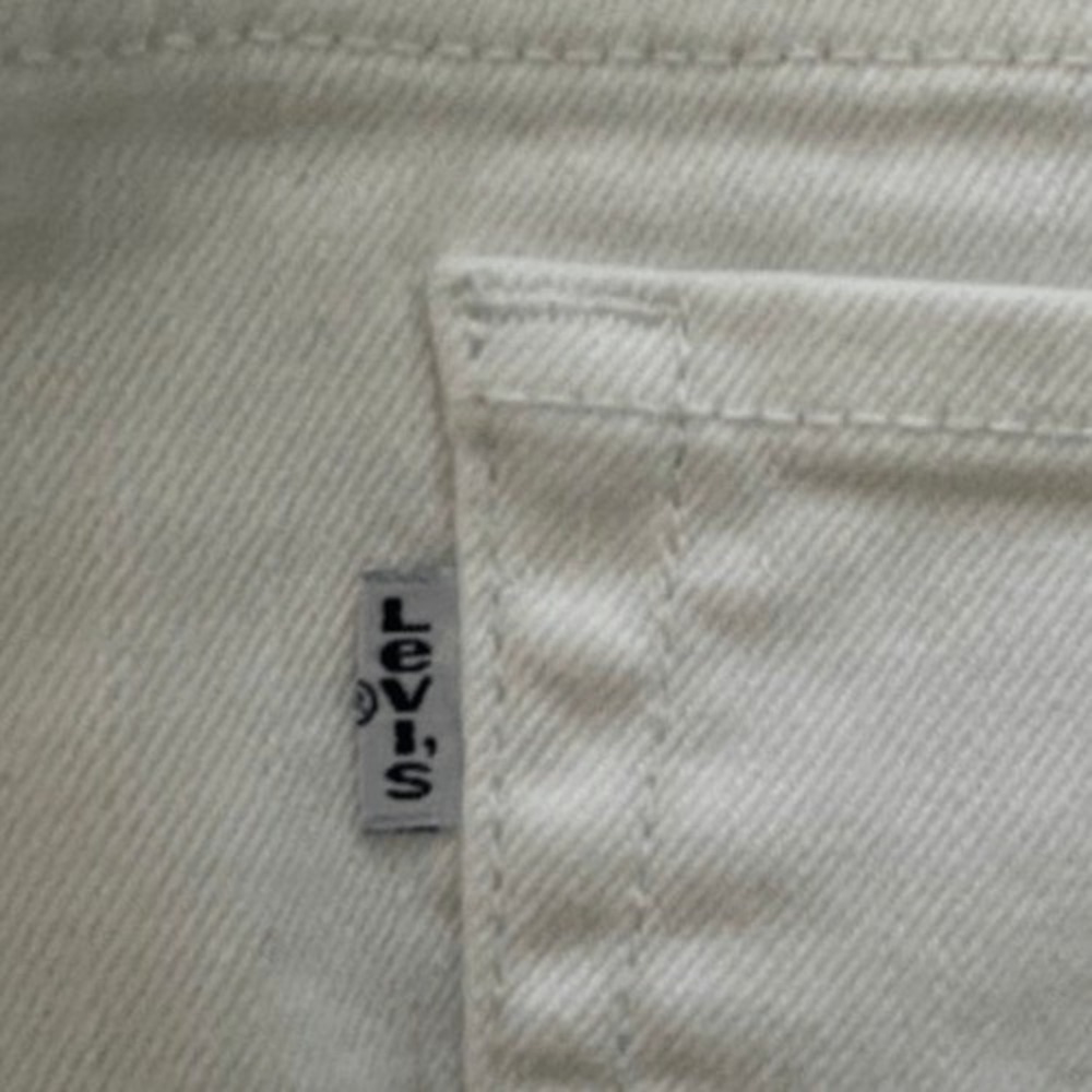 Levi's‎ 515 High Rise Jean Shorts Chalk White Denim Short Length 14 - Picture 6 of 9